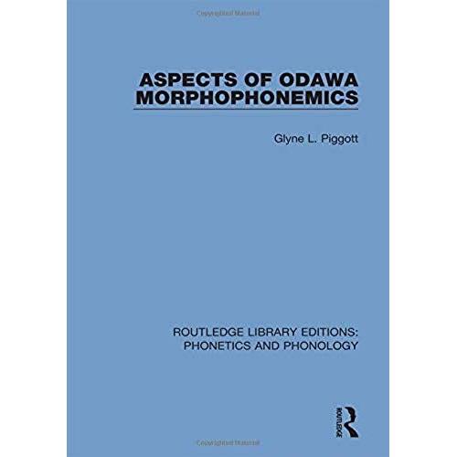 Aspects Of Odawa Morphophonemics