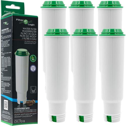 CFL-701B | 6x Filtres à eau compatible avec Krups F088 Claris Aqua Filter, Melitta Pro Aqua Cartouche filtrante, Nivona NIRF-700