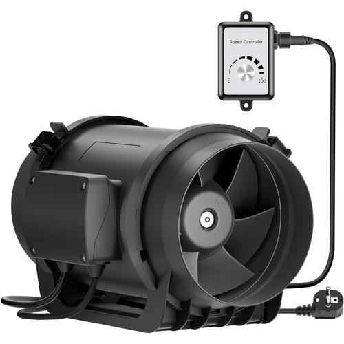 150mm Ventilateur d'extraction 798m3/h Extracteur d'Air EC Motor de Ventilation avec Contrôleur de Vitesse Variable avec EU