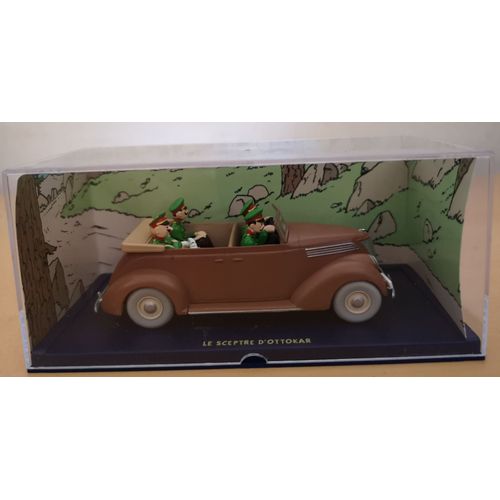 Voiture Tintin Le Sceptre D'ottokar Ford V8 Decapotable-Atlas-Rare-Certificat-Atlas