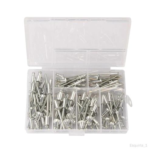 Assortiment de Rivets aveugles en métal polyvalent, 120 pièces, Rivets en