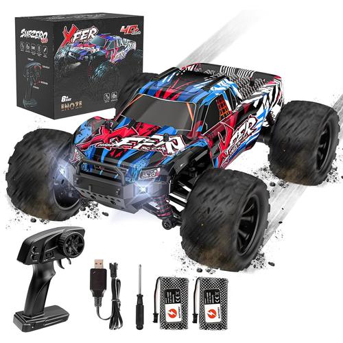 Voiture Télécommandée 1:16, 40 Km/H, 2,4 Ghz, 4 Wd, Monster Truck Radiocommandée, Jouet Pour Adolescents À Partir De 12 Ans, 55 Minutes De Temps De Jeu, Portée 50 M, Voiture Radiocommandée Pour