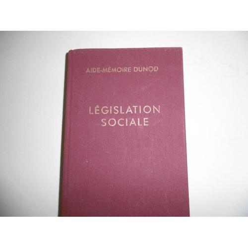 Legislation Sociale Aide Memoire Dunod