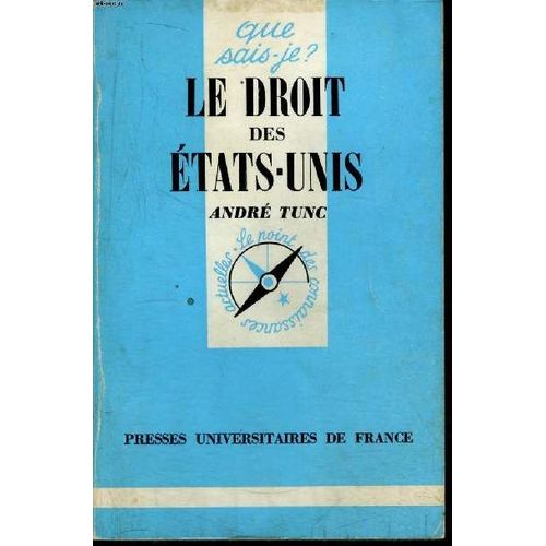 Que Sais-Je? N° 1159 Le Droit Des Etats-Unis