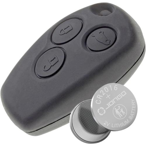 - Coque De Clé Sans Lame Compatible Avec Renault Clio 3, Twingo 2, Trafic 2, Master 3, Kangoo 2 & Modus | Avec 1x Pile Cr2016 | Boitier Clef Plip Voiture Utilitaire Télécommande 3 Boutons