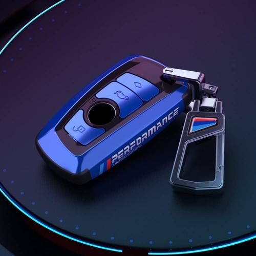 Bleu 1 Nano Plating Car Remote Key Case Cover, Fit For Bmw 1 2 3 4 5 6 7 X1 X3 X4 X5 X6 F30 F34 F10 F07 F20 G30 F15 F16,Blue 1