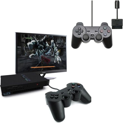 Lot De 2 Manette De Jeu Ps2 Générique Playstation 2 - Dual Vibration