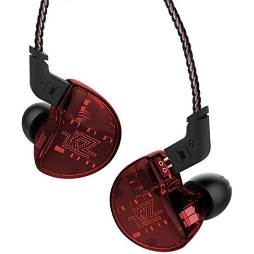 KZ ZS10 Écouteurs Intra-Auriculaires Haute Résolution avec Câble Détachable(sans Micro, Rouge)