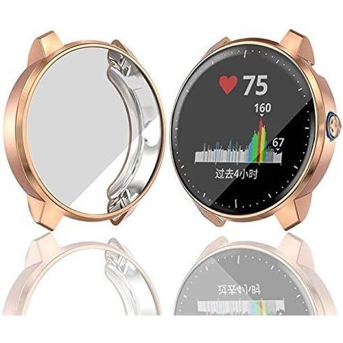 Protecteur D'écran For Garmin Vivoactive 3 Musique Version Tpu Housse De Protection (Color : Rose Gold)