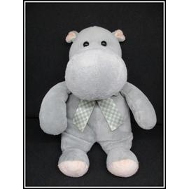 peluche hippopotame gris