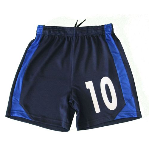 Short De Foot Enfant Personnalisé Avec Numéro - Bleu Marine