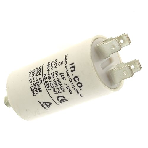 Condensateur 5µf 400v pour Lave-vaisselle Ariston, Lave-vaisselle Scholtes, Seche-linge Faure, Hotte Scholtes, Lave-vaisselle Faure, Seche-linge Elec