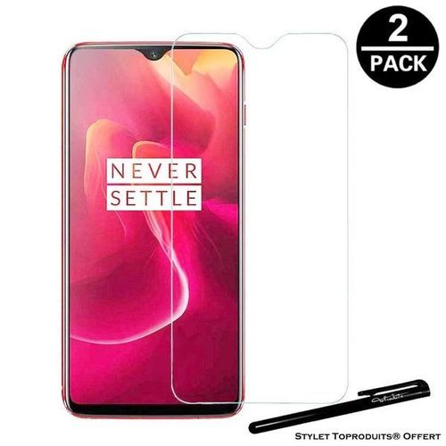 [2pack] Film De Protection 2.5d En Verre Trempé Pour Oneplus 6t Avec Stylet Toproduits®