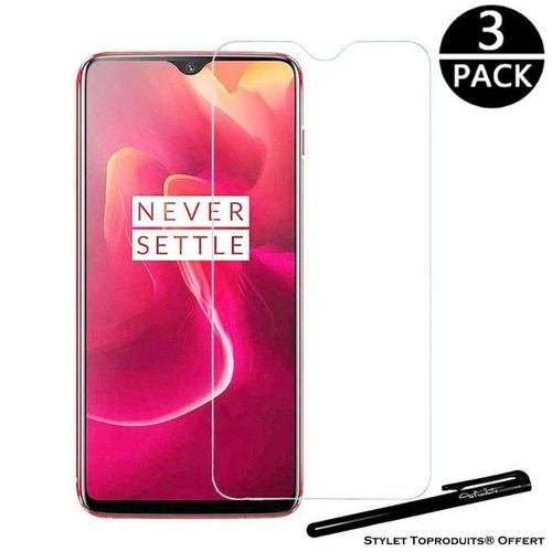 [3pack] Film De Protection 2.5d En Verre Trempé Pour Oneplus 6t Avec Stylet Toproduits®