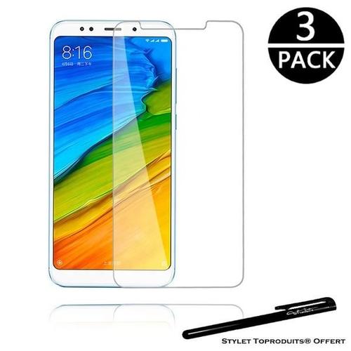 [3pack] Film De Protection 2.5d En Verre Trempé Xiaomi Redmi 5 Plus Avec Stylet Toproduits®