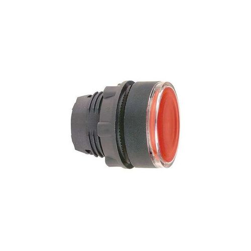 T?te de bouton-poussoir lumineux diam?tre 22 rouge affleurant avec garniture en plastique