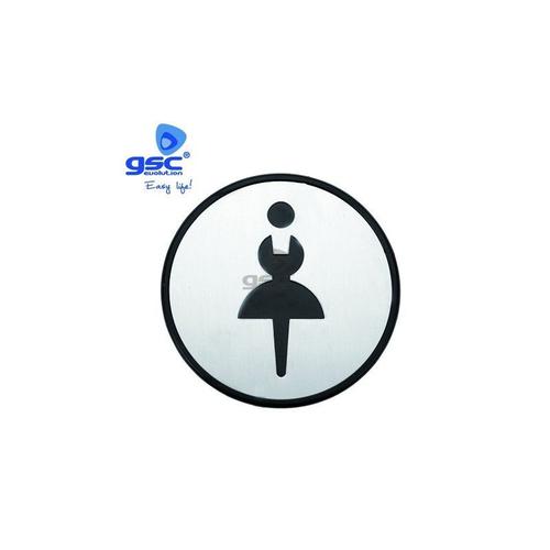 Sticker salle de bain symbole femme Ø97mm GSC 003301397
