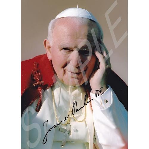 Photo Jean-Paul 2 Ii Église Catholique Pape Signature Autographe 10 X 15 Cm