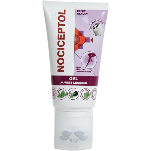 NOCICEPTOL® - Gel Jambes Légères - Gel Rafraîchissant - Huile Essentielle De Menthe Poivrée, Menthol Cassis Vigne Rouge -