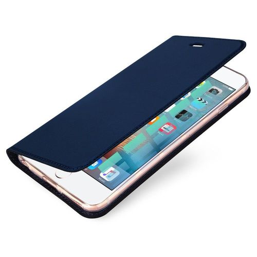 Etui Folio Pour Iphone 6s Bleu Avec Rabat Latéral Et Fonction Stand