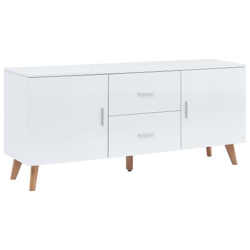 Buffet Blanc 160x40x70 Cm Mdf