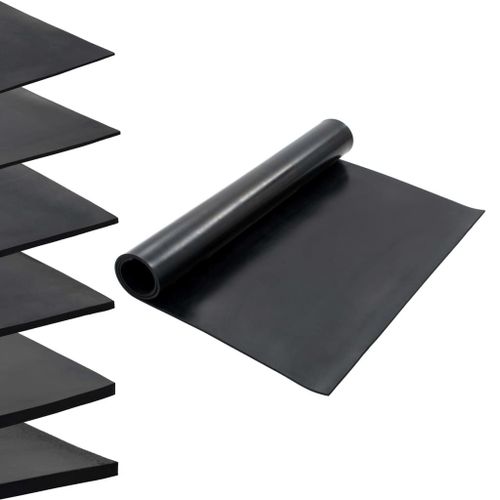 Tapis En Caoutchouc Antidérapant 1,2x2 M 12 Mm Lisse