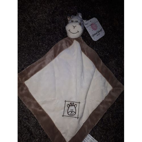 Doudou Girafe Zdt Brodé Beige Pois