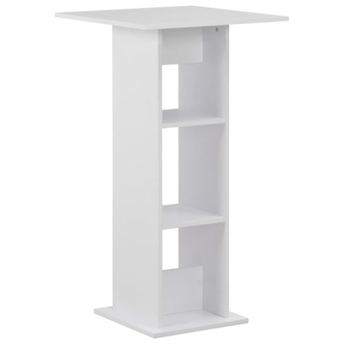Table De Bar Blanc 60x60x110 Cm