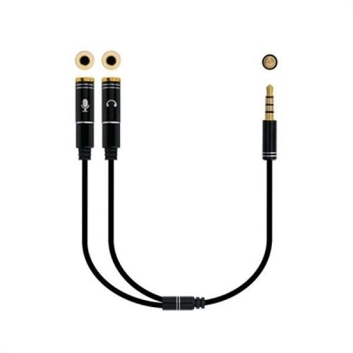 CABLE ADAP.AUDIO JACK 3.5 4PIN-2XJACK3.5 3PIN 30CM