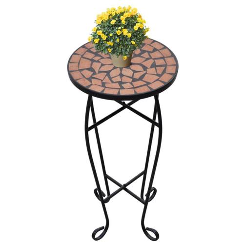 Table D'appoint Mosaïque Terre Cuite