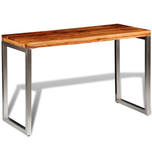 Table De Salle À Manger Et Pieds En Acier Bois