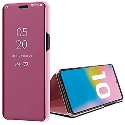 Housse Etui À Rabat Coque Chromé Pour Galaxy Note 10 Rose