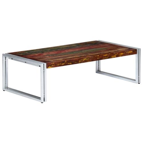 Table Basse 120 X 60 X 35 Cm Bois De Récupération Solide