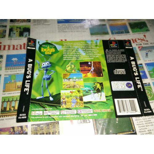 Jaquette Arrière Seule Du Jeu A Bug's Life Playstation 1 Ps1