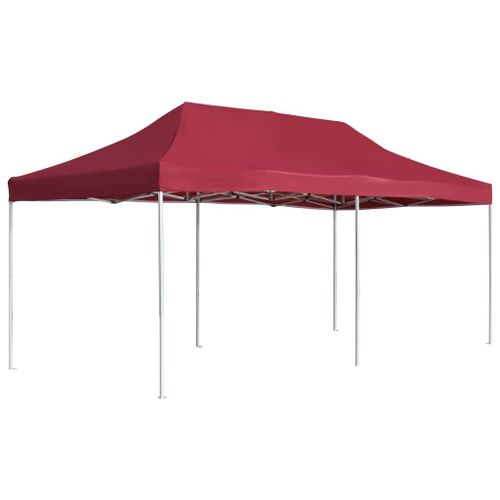 Tente De Réception Pliable Aluminium 6x3 M Bordeaux