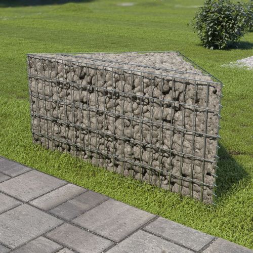 Vidaxl Lit Surélevé À Gabion Acier Galvanisé 75x75x50 Cm