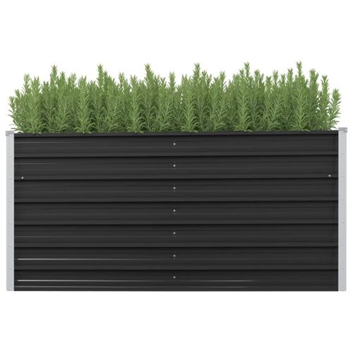 Vidaxl Lit Surélevé De Jardin Anthracite 160x40x77 Cm Acier Galvanisé
