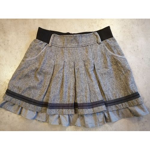 Jupe Promod Laine 38 Gris