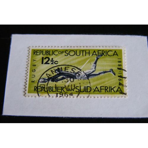 Timbres Afrique Du Sud 75 Ans Association De Rugby (12½)