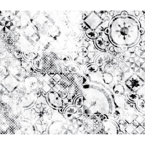 Crédence Adhésive En Alu Imitation Marbre - L. 70 X L. 60 Cm - Blanc