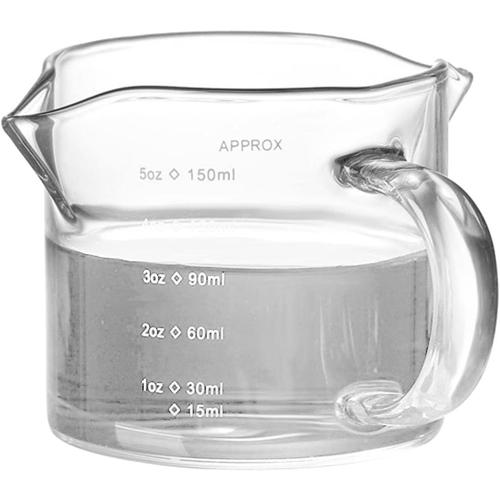 Transparent, 150 Ml Transparent, 150 Ml Verre doseur double bec verseur pour vin, café, bar, 150 ml, transparent