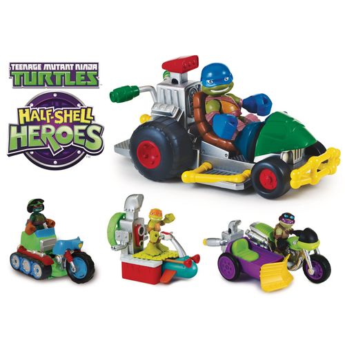 Giochi Preziosi Tortues Ninja Half Shell Heroes - Véhicule + Figurine Exclusive De 6 Cm