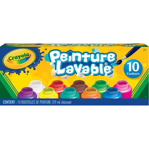 Crayola 10 Pots De Peinture Lavable - Boîte Française