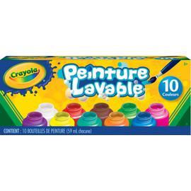 CRAYOLA - 10 POTS DE PEINTURE LAVABLE