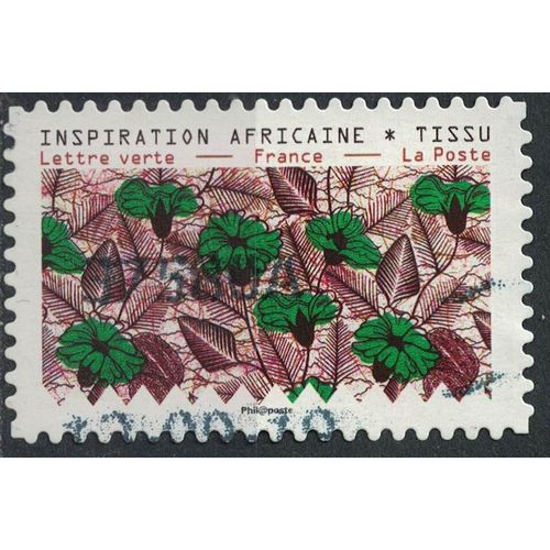 France 2019 Oblitéré Used Tissus Motifs Nature Inspiration Africaine Timbre 03 Su