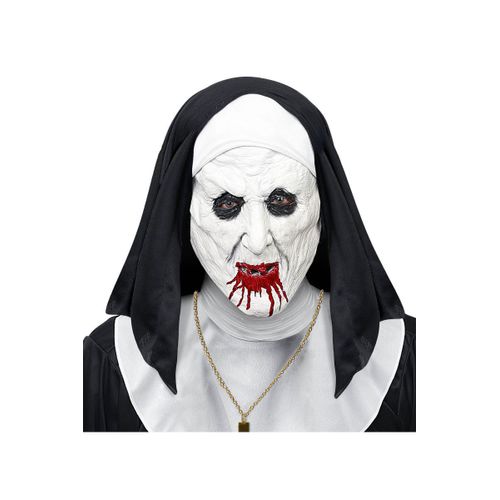Masque Demi-Tête Nonne Horrible Avec Coiffe