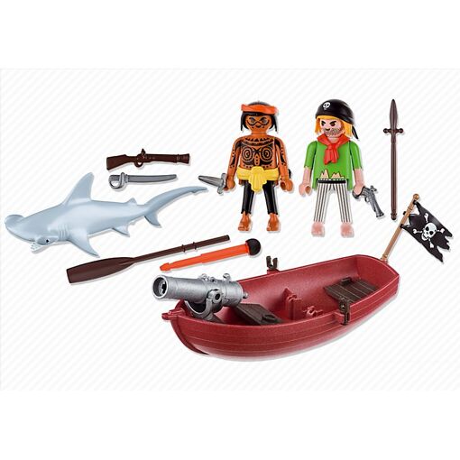 Playmobil 5137 - Barque Des Pirates Avec Requin-Marteau - 5