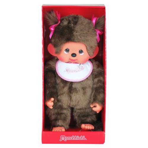 Peluche Monchhichi fille rose Bandai d'occasion