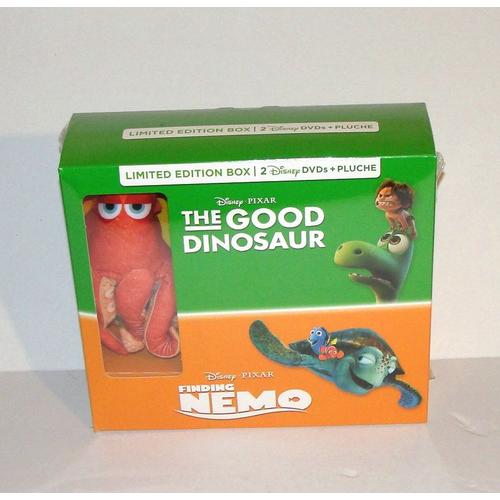 Coffret Peluche Nemo La Pieuvre + 2 Dvd Disney Le Voyage D'arlo Et Nemo En Anglais