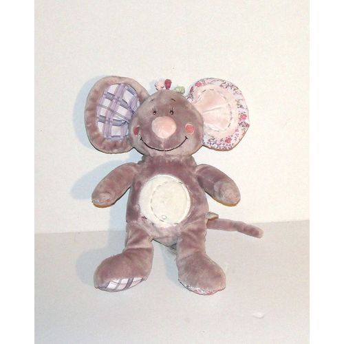 Doudou Souris Nina Noukies Peluche 25 Cm